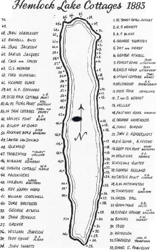 Hemlock Lake Cottages - 1883